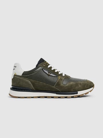 PME Legend Leder-Sneakers in Oliv