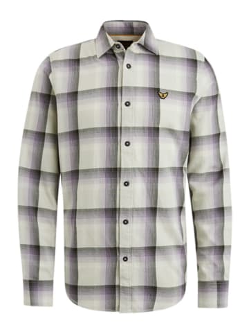 PME Legend Blouse wit/antraciet/paars