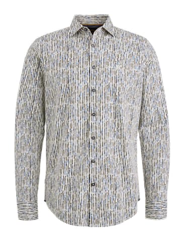 PME Legend Hemd in Khaki/ Hellblau/ Weiß