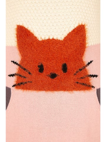 happy girls by Eisend Sukienka w kolorze kremowo-jasnoróżowo-brązowym