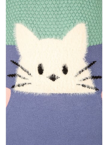 happy girls by Eisend Sukienka w kolorze zielono-jasnoróżowo-fioletowym