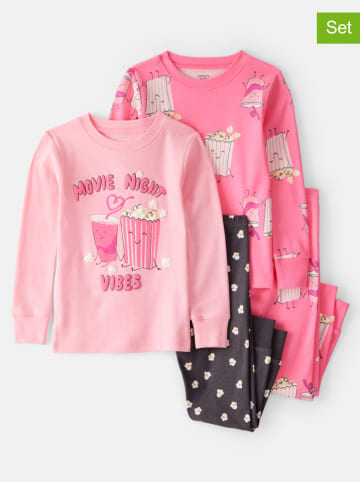 carter's 2er-Set: Pyjamas in Pink/ Schwarz