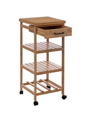 WellHome Trolley lichtbruin - (B)38 x (H)90 x (D)37 cm