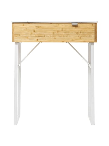 WellHome Schminktisch in Weiß/ Hellbraun - (B)88 x (H)72 x (T)33 cm