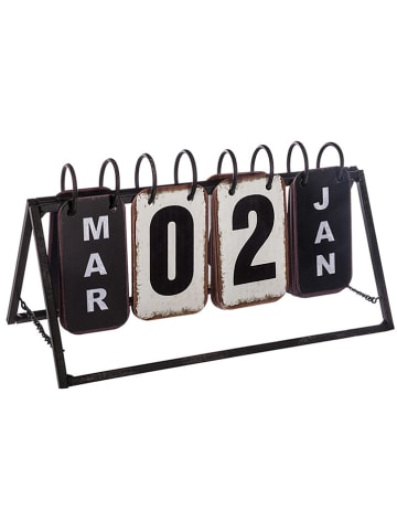 WellHome Dekokalender in Schwarz - (B)27 x (H)10,8 x (T)15 cm