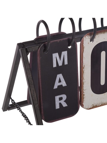 WellHome Kalendarz dekoracyjny w kolorze czarnym - 27 x 10,8 x 15 cm