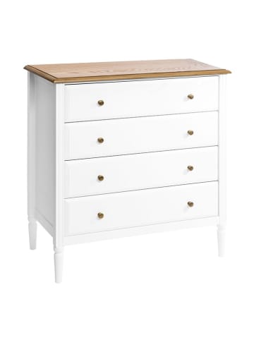 WellHome Kommode in Weiß - (B)80 x (H)85,5 x (T)40 cm
