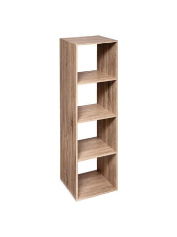 WellHome Standregal in Hellbraun - (B)34,5 x (H)134 x (T)32 cm