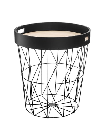 WellHome Bijzettafel zwart - (H)37,7 x Ø 35 cm