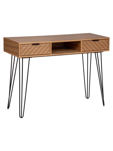WellHome Schreibtisch ''Naomi'' in Hellbraun - (B)110 x (H)80,5 x (T)40 cm
