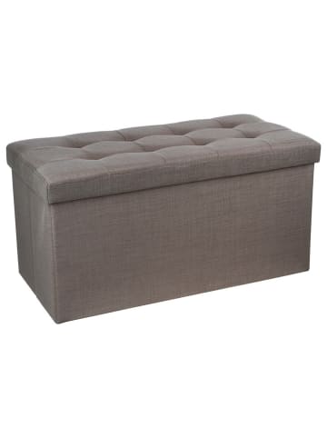 WellHome Opbergbank grijs - (B)76 x (H)38 x (D)38 cm