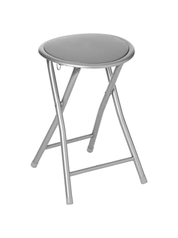 WellHome Kruk zilverkleurig/grijs - (H)45 x Ø 30 cm