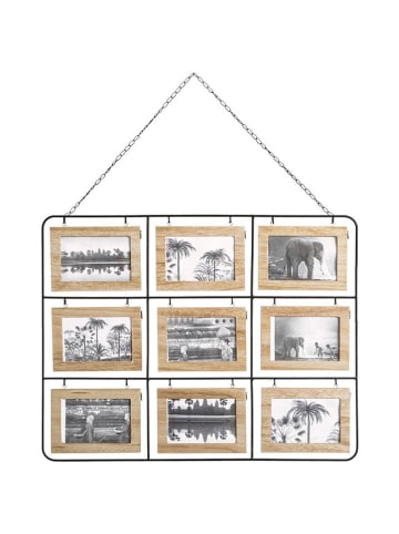 WellHome Bilderrahmen in Hellbraun/ Schwarz - (L)49 x (B)64 cm
