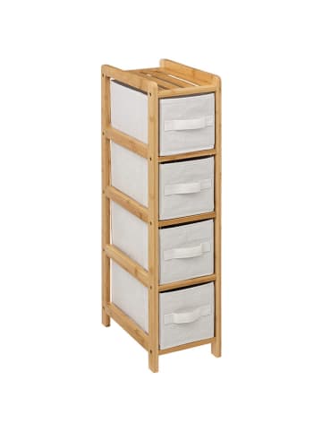 WellHome Aufbewahrungsregal in Hellbraun/ Weiß - (B)19 x (H)78,5 x (T)33 cm