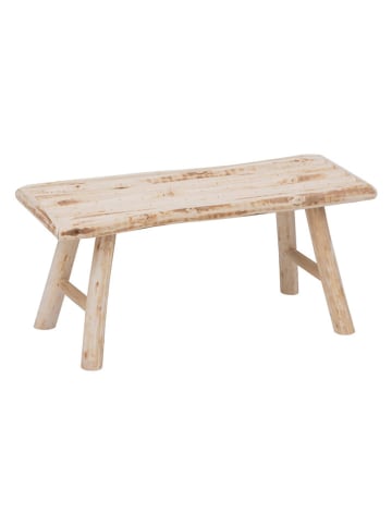 WellHome Sitzbank "Woody" in Beige - (B)70 x (H)31 x (T)26 cm