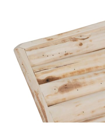 WellHome Sitzbank "Woody" in Beige - (B)70 x (H)31 x (T)26 cm