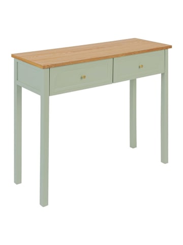 WellHome Konsolentisch in Mint/ Hellbraun - (B)100 x (H)80 x (T)35 cm