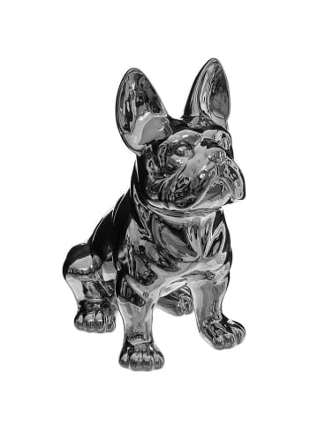 WellHome Figurka dekoracyjna w kolorze srebrnym - 18 x 22,5 x 12 cm