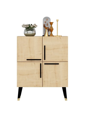 WellHome Kommode in Beige - (B)70 x (H)90 x (T)35 cm