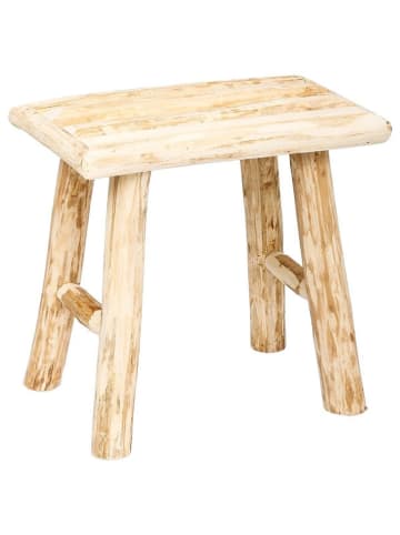WellHome Kruk beige - (B)34,5 x (H)31 x (D)23 cm