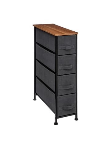 WellHome Aufbewahrungsregal in Schwarz/ Grau - (B)20 x (H)73,5 x (T)48 cm