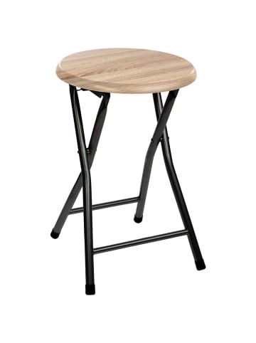 WellHome Klapkruk beige/zwart - (H)46,5 x Ø 30 cm