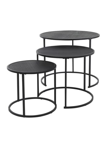 WellHome Stoliki (3 szt.) w kolorze czarnym