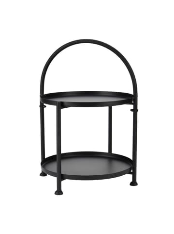 WellHome Beistelltisch in Schwarz - (H)45,5 x Ø 34 cm