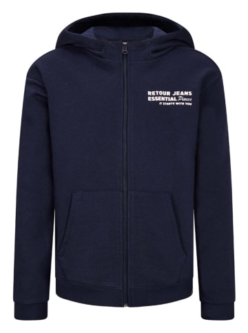Retour Sweatjacke "Asher" in Dunkelblau