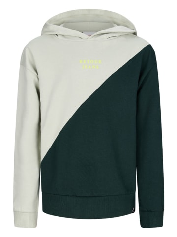 Retour Hoodie "Novan" in Creme/ Grün
