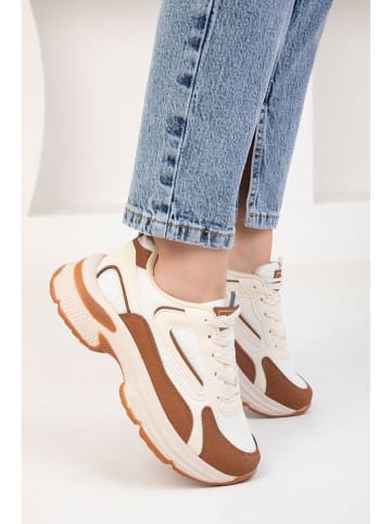 trendyol Sneakersy w kolorze jasnobrązowym