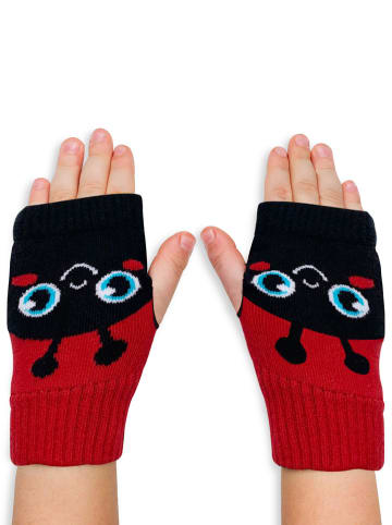 Denokids Ocieplacze "Ladybug" w kolorze czarno-czerwonym