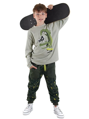 Denokids 2-częściowy zestaw w kolorze oliwkowo-szarym