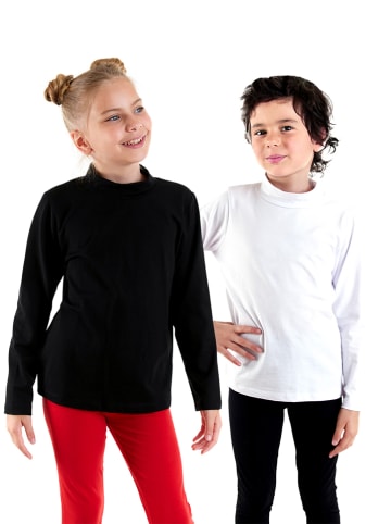 Denokids 2-delige set: longsleeves wit/zwart