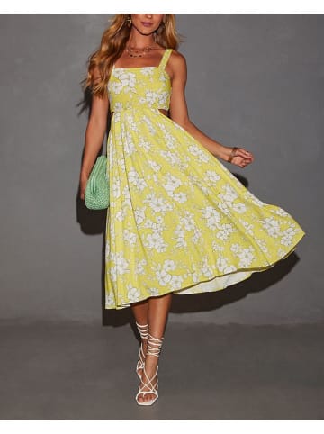 Milan Kiss Kleid in Gelb/ Weiß
