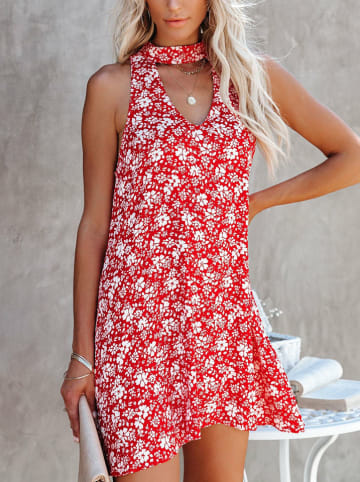 Milan Kiss Kleid in Rot/ Creme