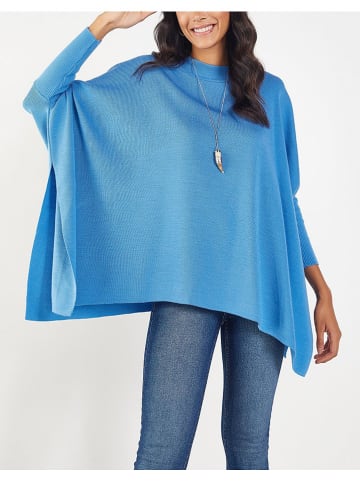 Milan Kiss Poncho in Hellblau