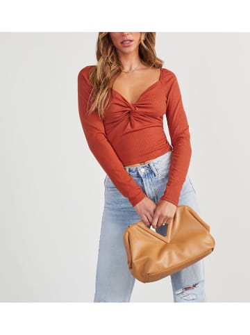 Milan Kiss Longsleeve in Rotbraun