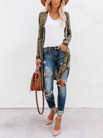 Milan Kiss Cardigan in Khaki