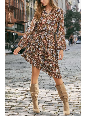 Milan Kiss Kleid in Braun/ Bunt