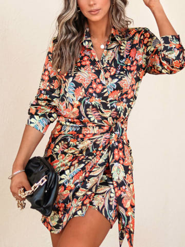 Milan Kiss Kleid in Schwarz/ Orange