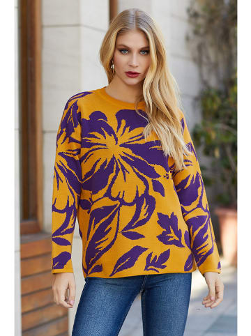 Milan Kiss Pullover in Ocker/ Bunt