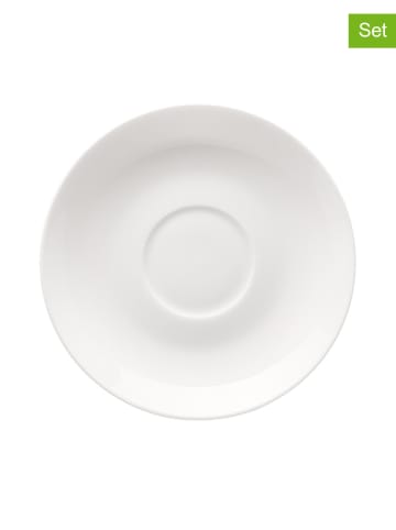 Rosenthal 6er-Set: Kaffee-Untertassen "Jade" in Weiß - Ø 14,5 cm