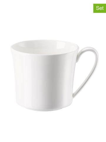 Rosenthal 6er-Set: Milchkaffeetassen "Jade" in Weiß - 380 ml