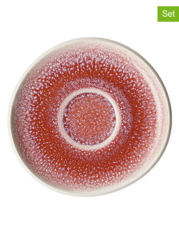 Rosenthal 6er-Set: Kaffee-Untertassen "Junto" in Rosa/ Weiß - Ø 16 cm