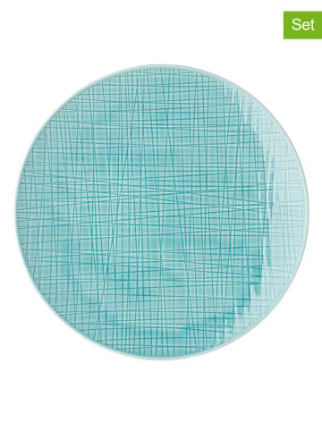 Rosenthal 6er-Set: Speiseteller "Mesh" in Blau - Ø 24 cm