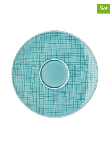 Rosenthal 6er-Set: Kaffee-Untertassen "Mesh Colours" in Blau - Ø 15,5 cm