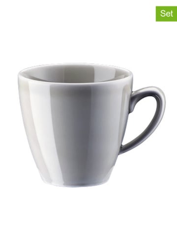 Rosenthal 6er-Set: Kaffee-Obertassen "Mesh Colours" in Grau - 180 ml