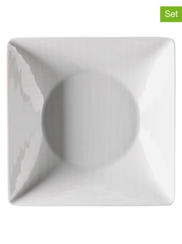 Rosenthal 6er-Set: Suppenteller "Mesh" in Weiß - (L)20 x (B)20 cm