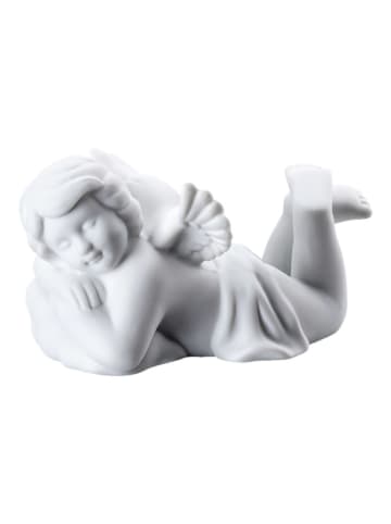 Rosenthal Dekofigur "Engel träumend" in Weiß - (B)8 x (H)4,5 x (T)5 cm